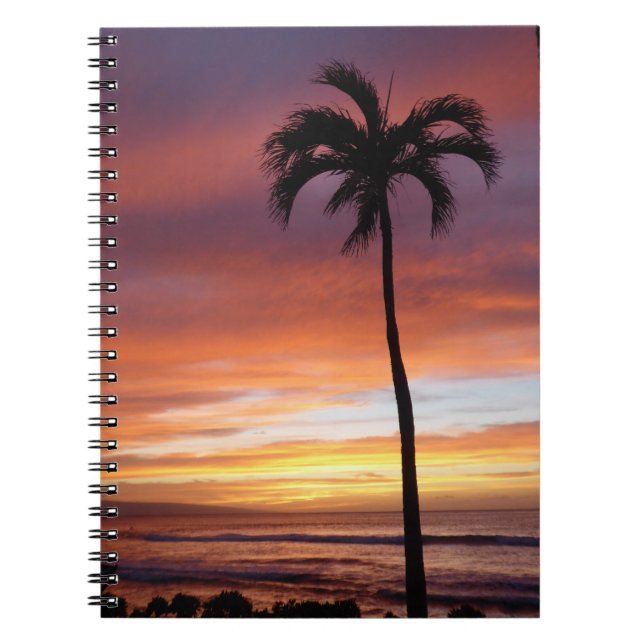 Caderno Espiral Notebook Vivid Maui Sunset Foto Espiral (Frente)