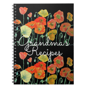 Caderno Espiral Notebook Vovó recebe cor d'água vermelha
