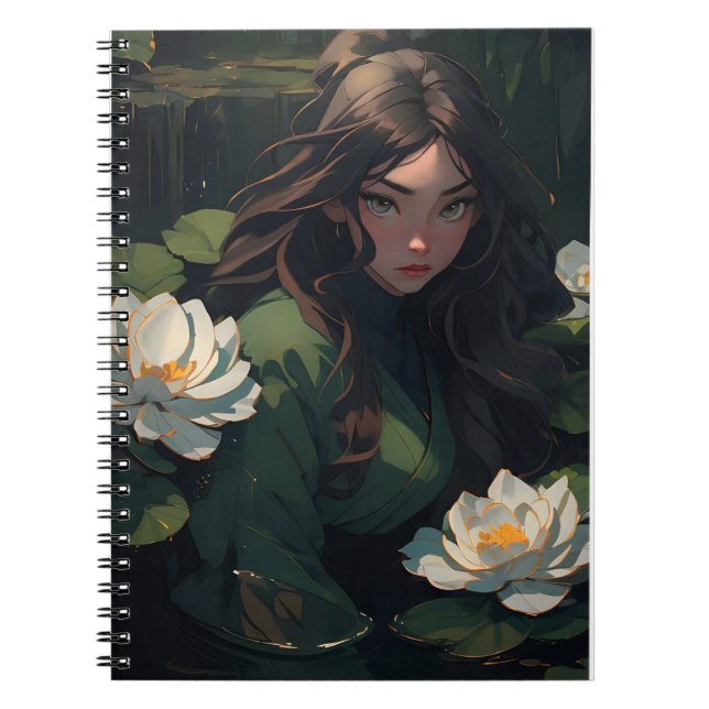 Caderno Espiral Notebook Water Lily Girl (Frente)