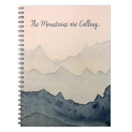 Caderno Espiral Notebook Watercolor Mountain Spiral