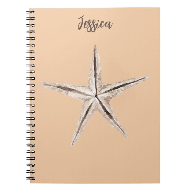 Caderno Espiral Notebook Watercolor Starfish (Frente)