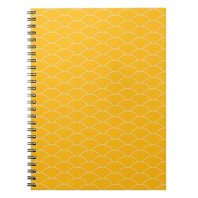 Caderno Espiral Notebook Wave amarelo (Frente)