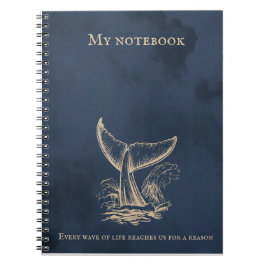 Caderno Espiral Notebook Wave - Diário inspirado no oceano para no