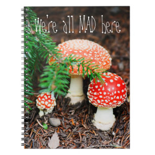 Caderno Espiral Notebook "We'are All Mad Here"