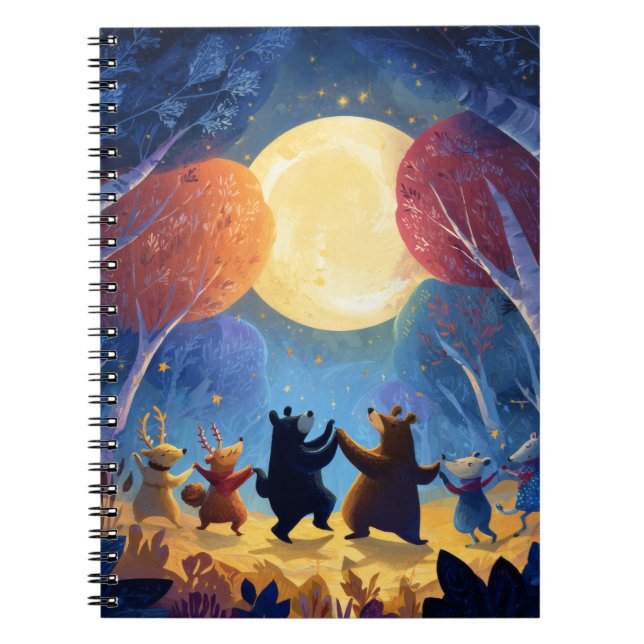 Caderno Espiral Notebook Whimsic Animal Moon Dance (Frente)