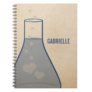 Caderno Espiral Notebook Whimsic Beaker, Azul