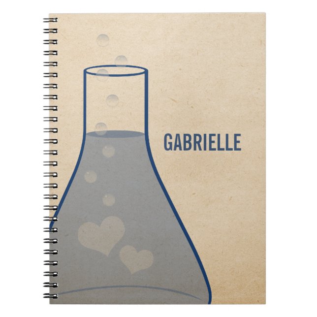 Caderno Espiral Notebook Whimsic Beaker, Azul (Frente)