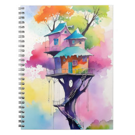Caderno Espiral notebook Whimsic Treehouse