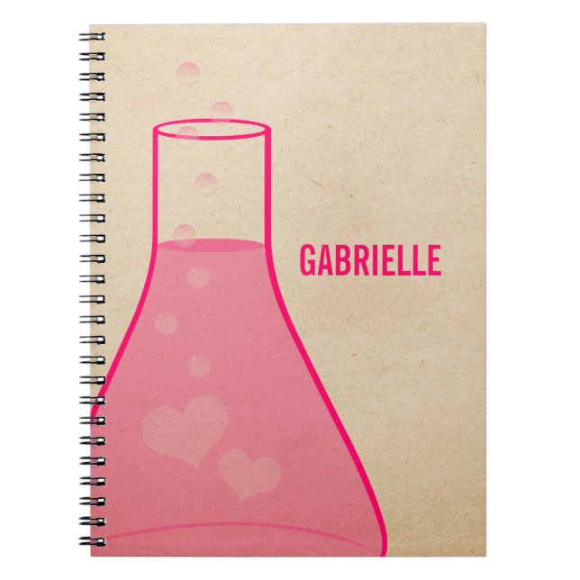 Caderno Espiral Notebook Whimsical Beaker, Rosa (Frente)
