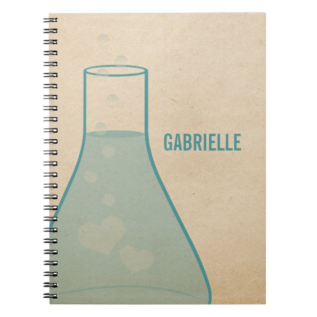 Caderno Espiral Notebook Whimsical Beaker, Teal (Frente)