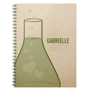 Caderno Espiral Notebook Whimsical Beaker, Verde