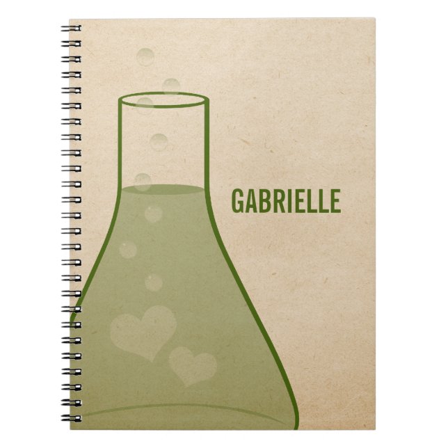 Caderno Espiral Notebook Whimsical Beaker, Verde (Frente)