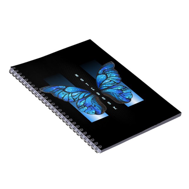 Caderno Espiral Notebook Whimsical Blue Butterfly Spiral (Lado Direito)
