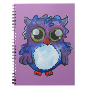 Caderno Espiral Notebook Whimsical Blue Owal Spiral