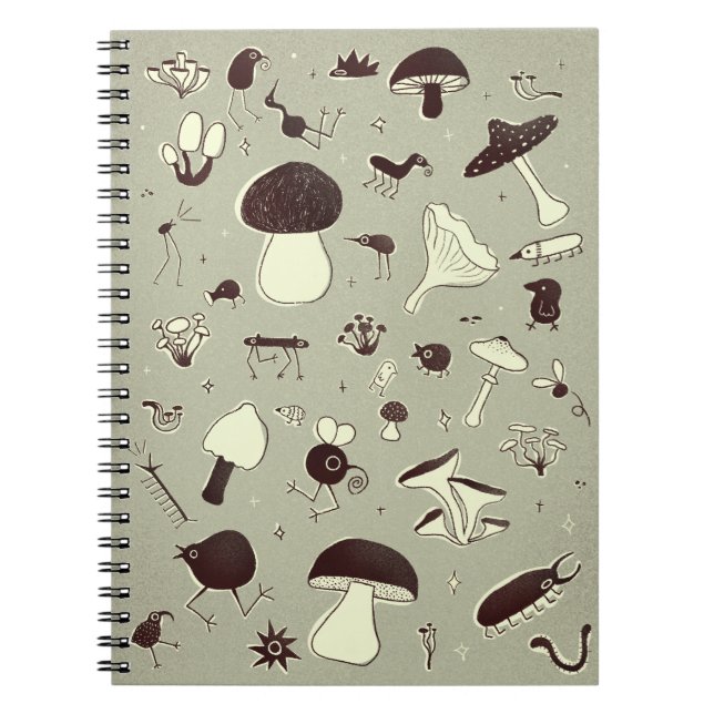Caderno Espiral Notebook Whimssroom e Forest Creatures (Frente)