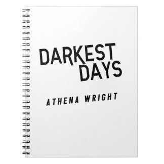 Caderno Espiral Notebook White Athena Wright, os dias mais escuros
