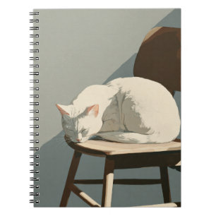 Caderno Espiral Notebook White Cat SunFeixe de Sol Cadeira