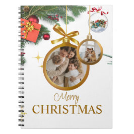 Caderno Espiral Notebook White Modern Feliz Natal