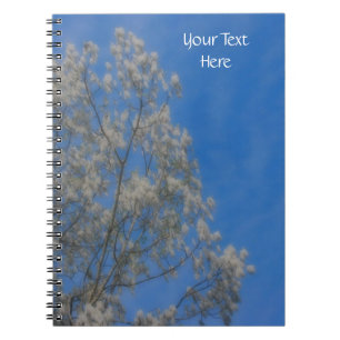 Caderno Espiral Notebook White Poplar Tree Fluff Nature