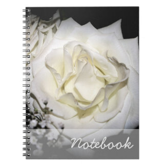Caderno Espiral Notebook White Rose