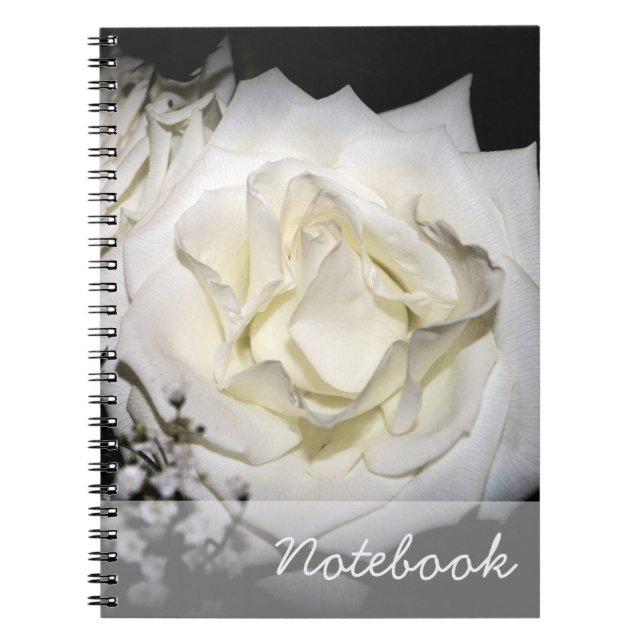 Caderno Espiral Notebook White Rose (Frente)