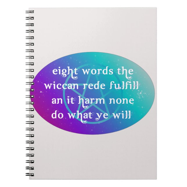 Caderno Espiral Notebook Wiccan (Frente)