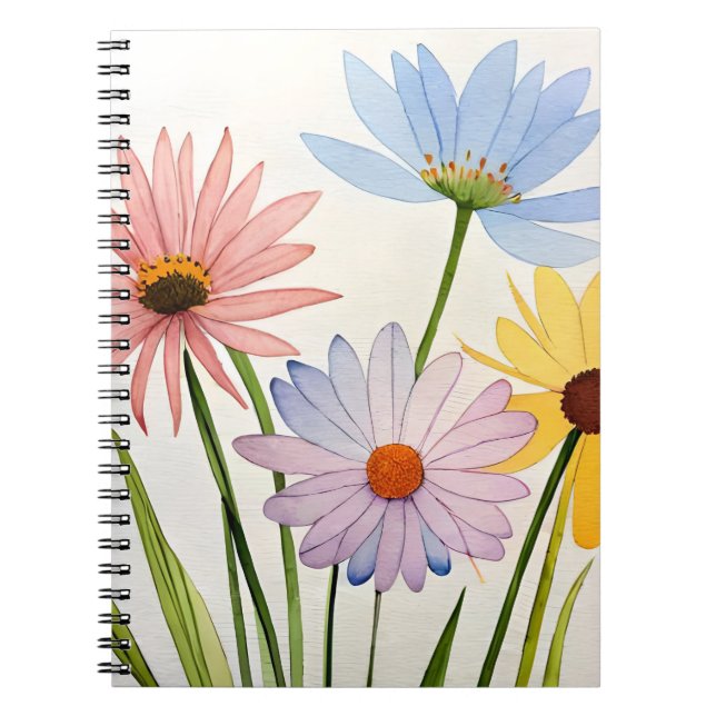 Caderno Espiral Notebook. Wild Flowers  (Frente)
