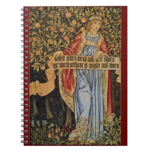Caderno Espiral Notebook William Morris Pre-Raphaelite