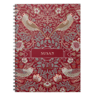 Caderno Espiral Notebook William Morris Strawberry Thef