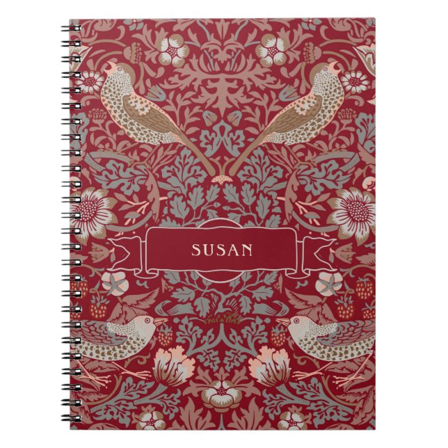 Caderno Espiral Notebook William Morris Strawberry Thef (Frente)