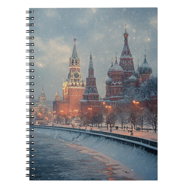 Caderno Espiral Notebook Winter in Red Square - Snowfall Edition (Frente)