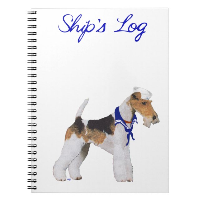 Caderno Espiral Notebook Wire Fox Terrier Sailor (Frente)