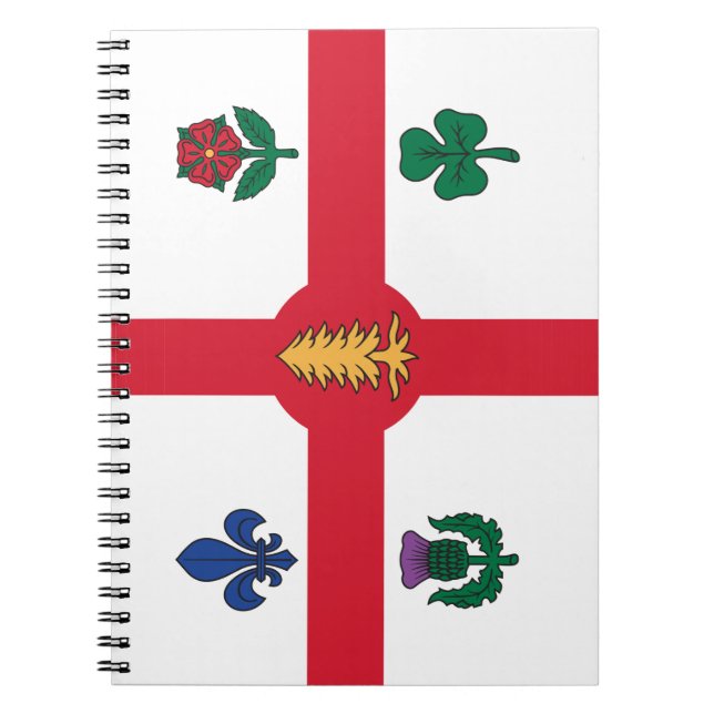 Caderno Espiral Notebook with Flag of Montreal, Canada (Frente)