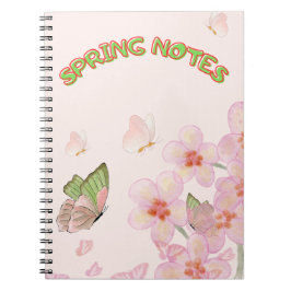Caderno Espiral Notebook with Whimsical Butterfly Design