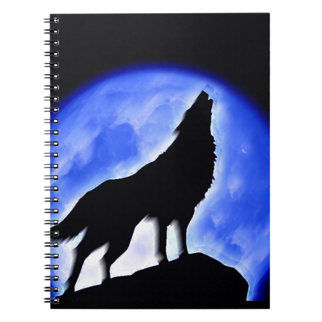 Caderno Espiral Notebook Wolf & Moon (Frente)