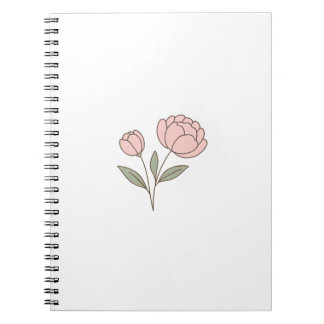 Caderno Espiral Notebook Wonky Zoo Peonies Spiral