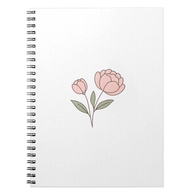 Caderno Espiral Notebook Wonky Zoo Peonies Spiral (Frente)