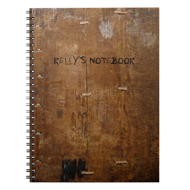 Caderno Espiral Notebook "Wooden" antigo com (ou sem) seu nome (Frente)