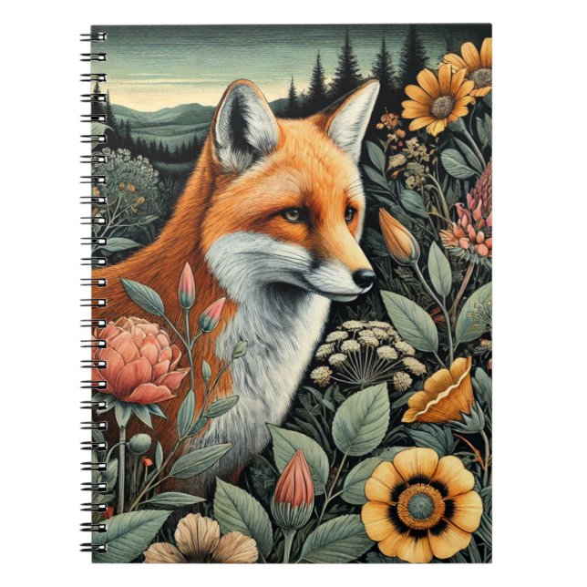 Caderno Espiral Notebook Woodland Fox Spiral | Bastante Animal (Frente)