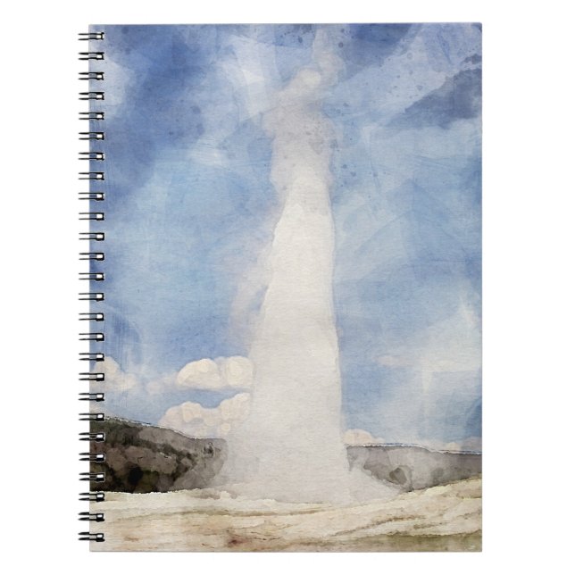 Caderno Espiral Notebook Yellowstone, Diário do Parque Nacional (Frente)