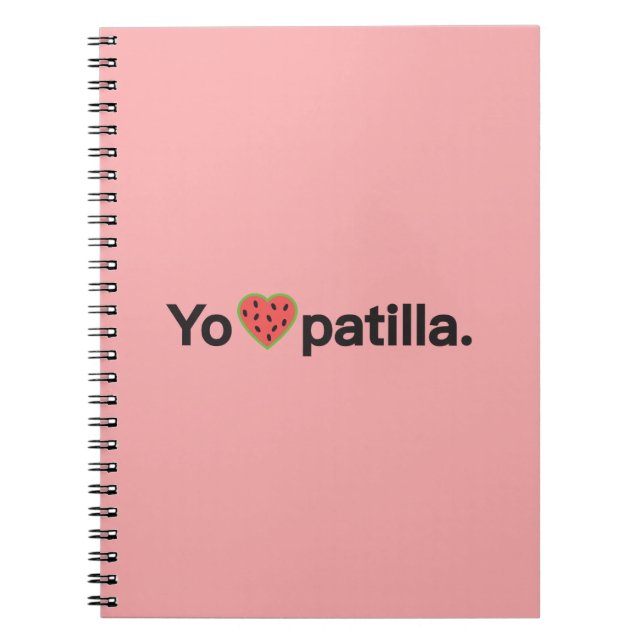 Caderno Espiral Notebook Yo amo Patilla (Frente)