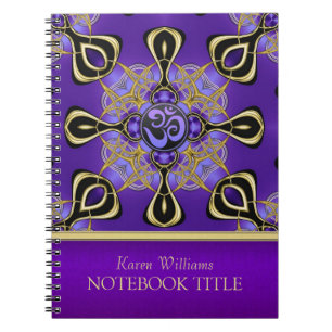 Caderno Espiral Notebook Yoga Om Purple Eastern Inspirations