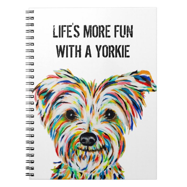 Caderno Espiral Notebook Yorkshire Terrier 6,5" x 8,75" (Frente)