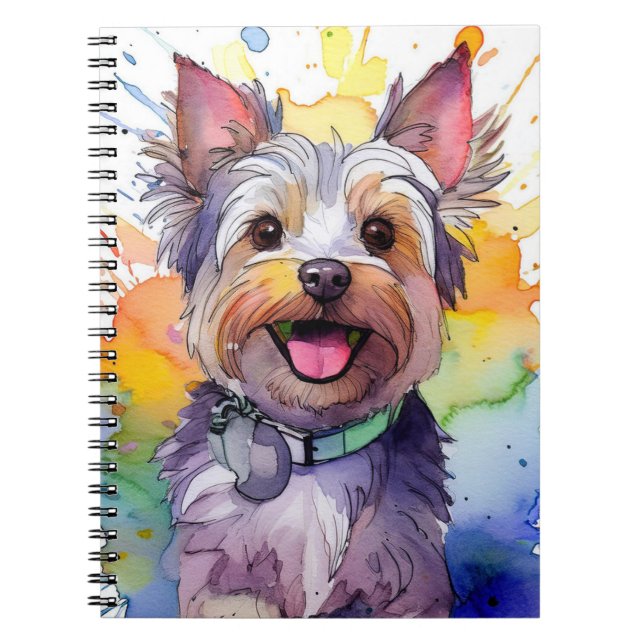 Caderno Espiral Notebook Yorkshire Terrier Dog Spiral (Frente)