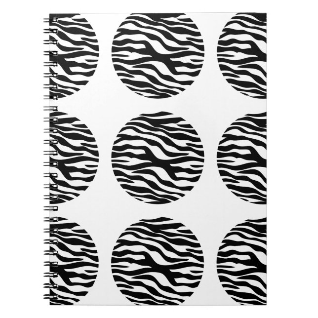 Caderno Espiral Notebook Zebra Print Bolinhas (Frente)