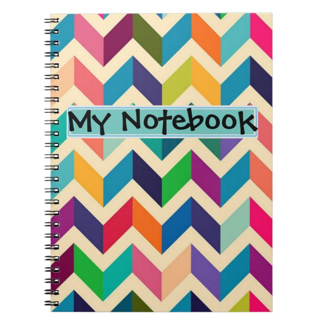 Caderno Espiral Notebook - Zigzag multicolorido (Frente)