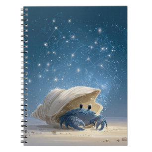Caderno Espiral Notebook Zodiac cancer - Caranguejo Celestial