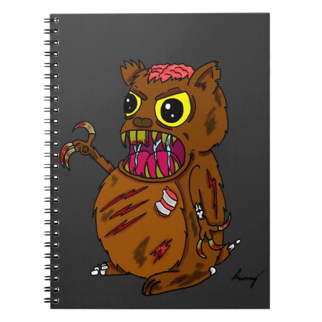 Caderno Espiral Notebook Zombie Hamster (Frente)
