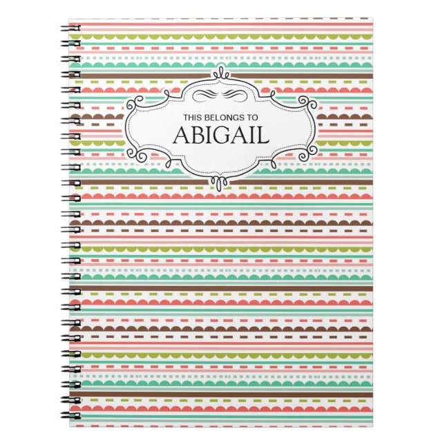 Caderno Espiral Notebooks com Espiral Personalizados e Bonitos (Frente)
