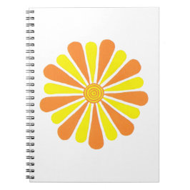 Caderno Espiral Notebooks com padrão de queimadura de energia amar